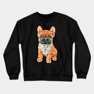 French bulldog, color polygonal 1 Crewneck Sweatshirt